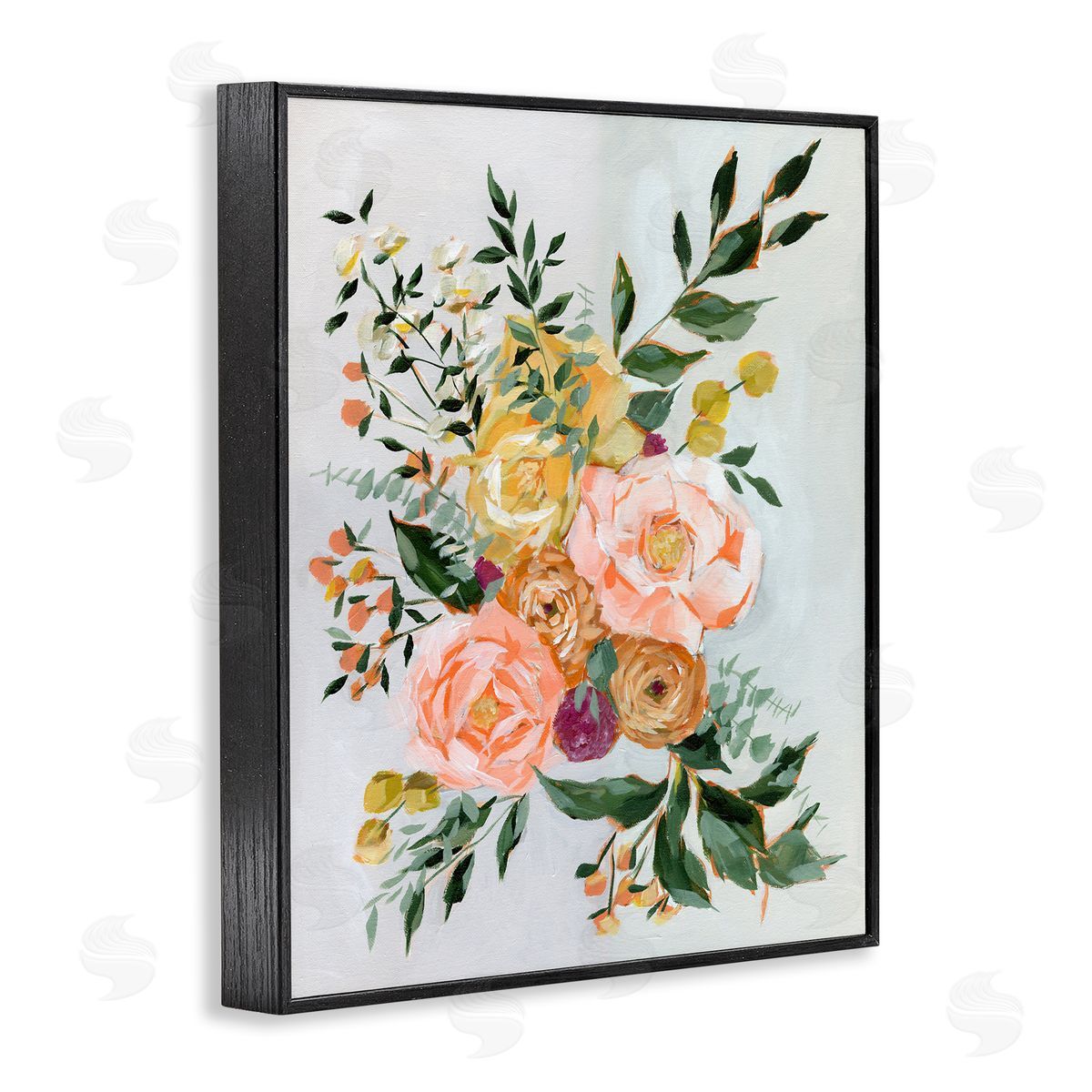 Annie Quigley Brushed Bundle of Flowers Canvas Wall Art Print