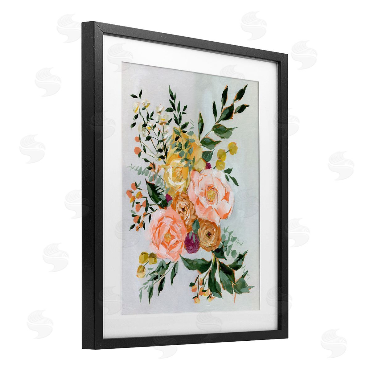 Annie Quigley Brushed Bundle of Flowers Canvas Wall Art Print