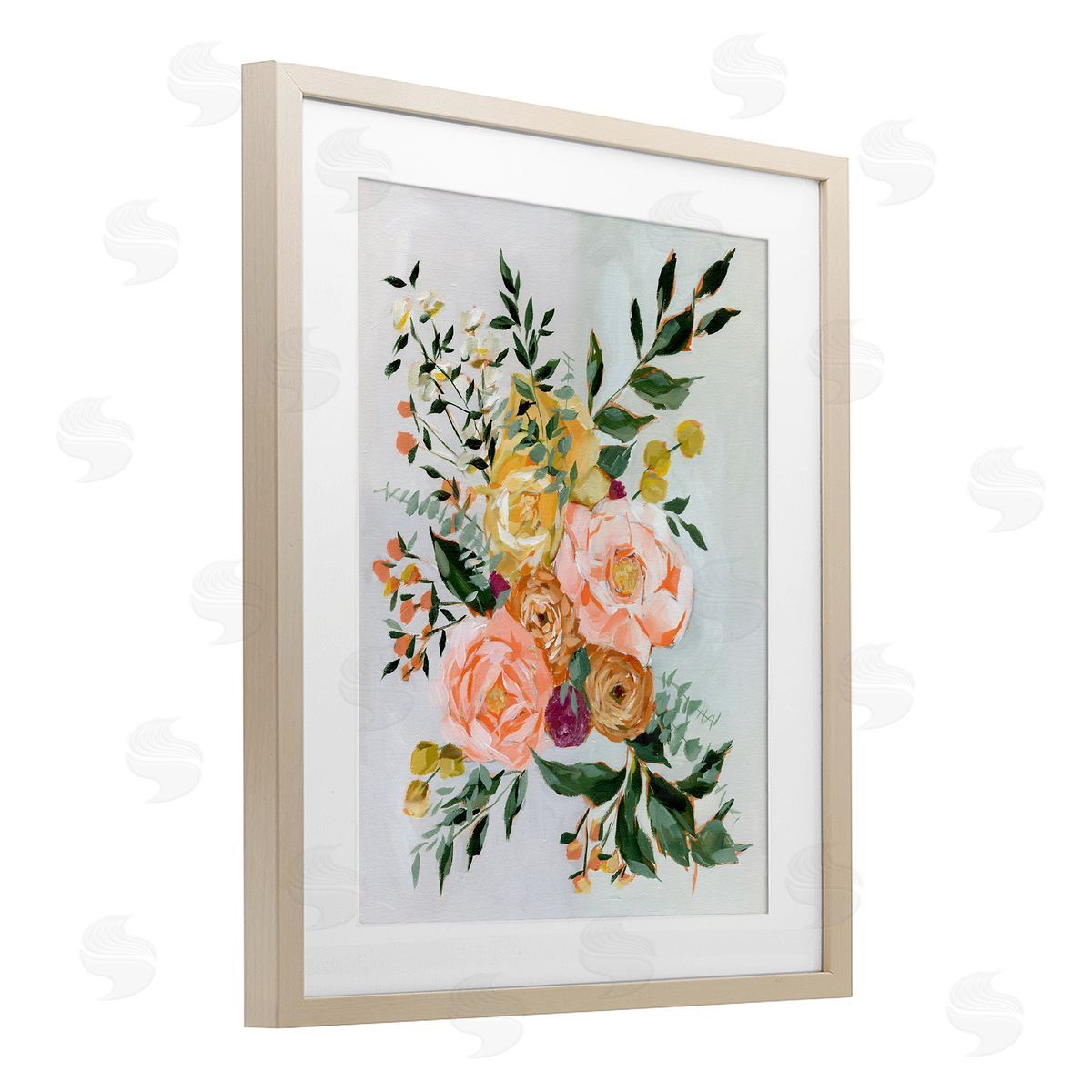 Annie Quigley Brushed Bundle of Flowers Canvas Wall Art Print