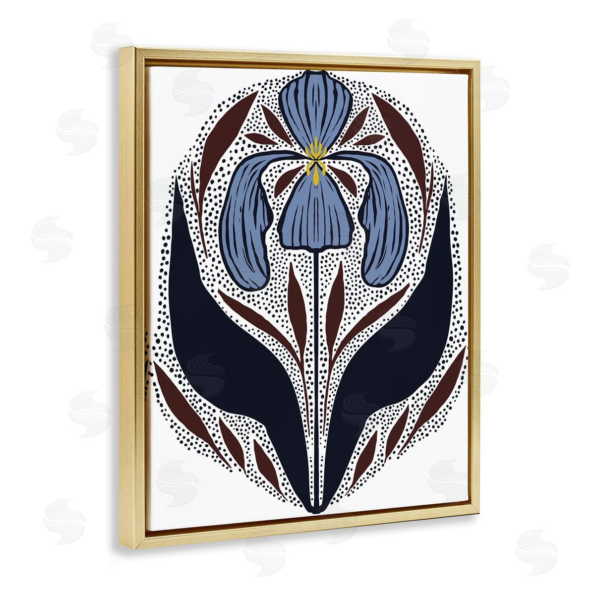 Hannah Beisang Symmetrical Iris Pattern Canvas Wall Art Print