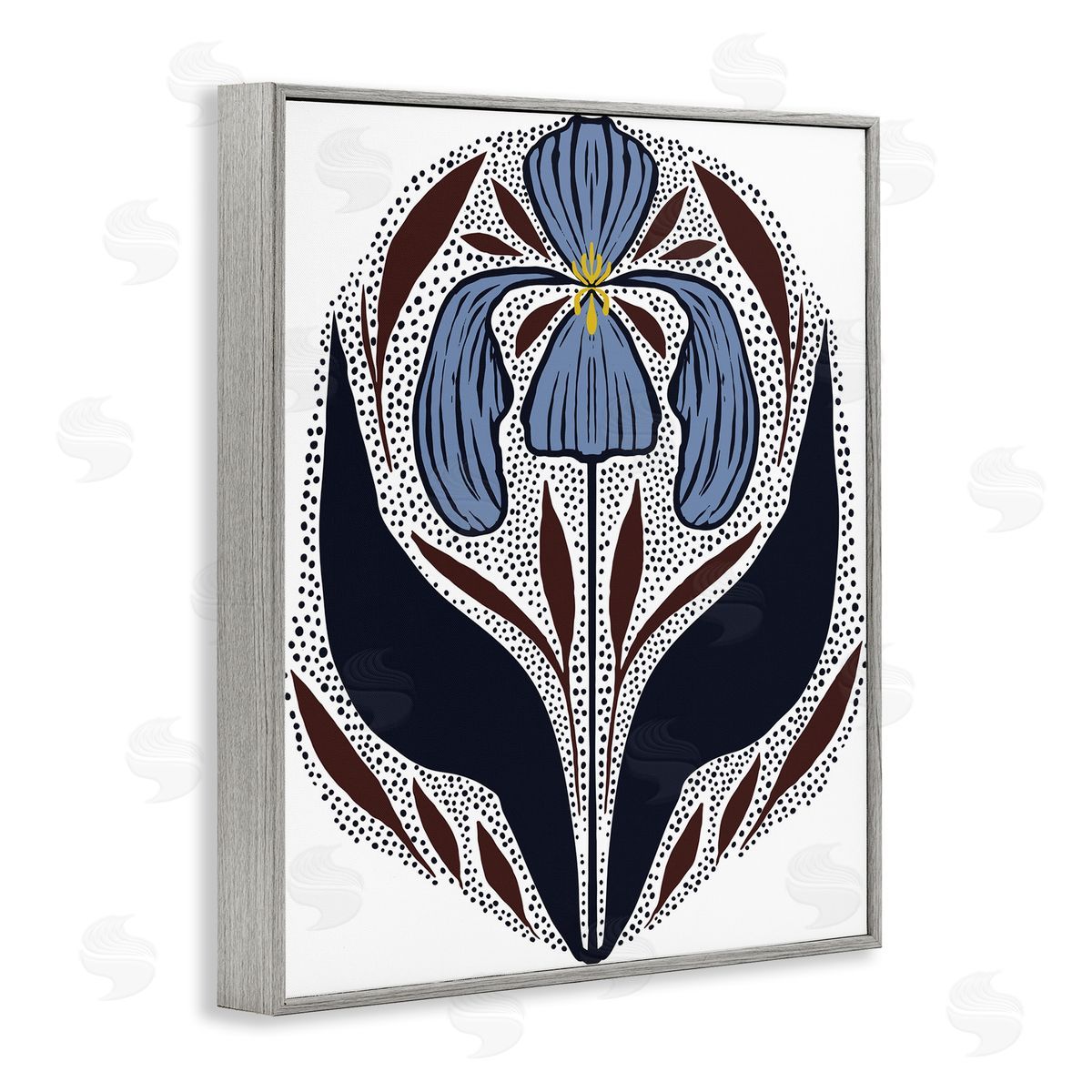 Hannah Beisang Symmetrical Iris Pattern Canvas Wall Art Print