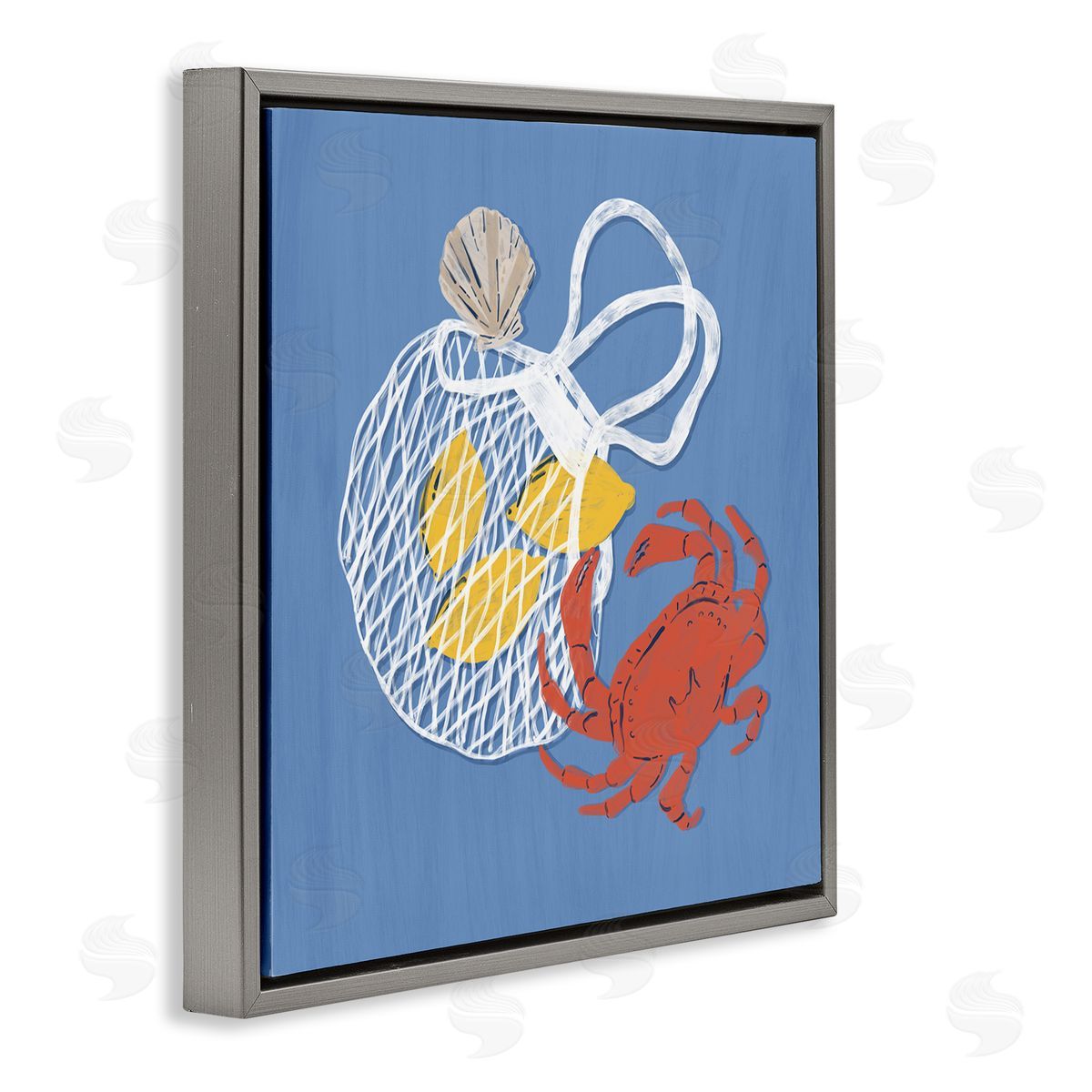 Krissy Mast Nautical Crab & Lemons Canvas Wall Art Print
