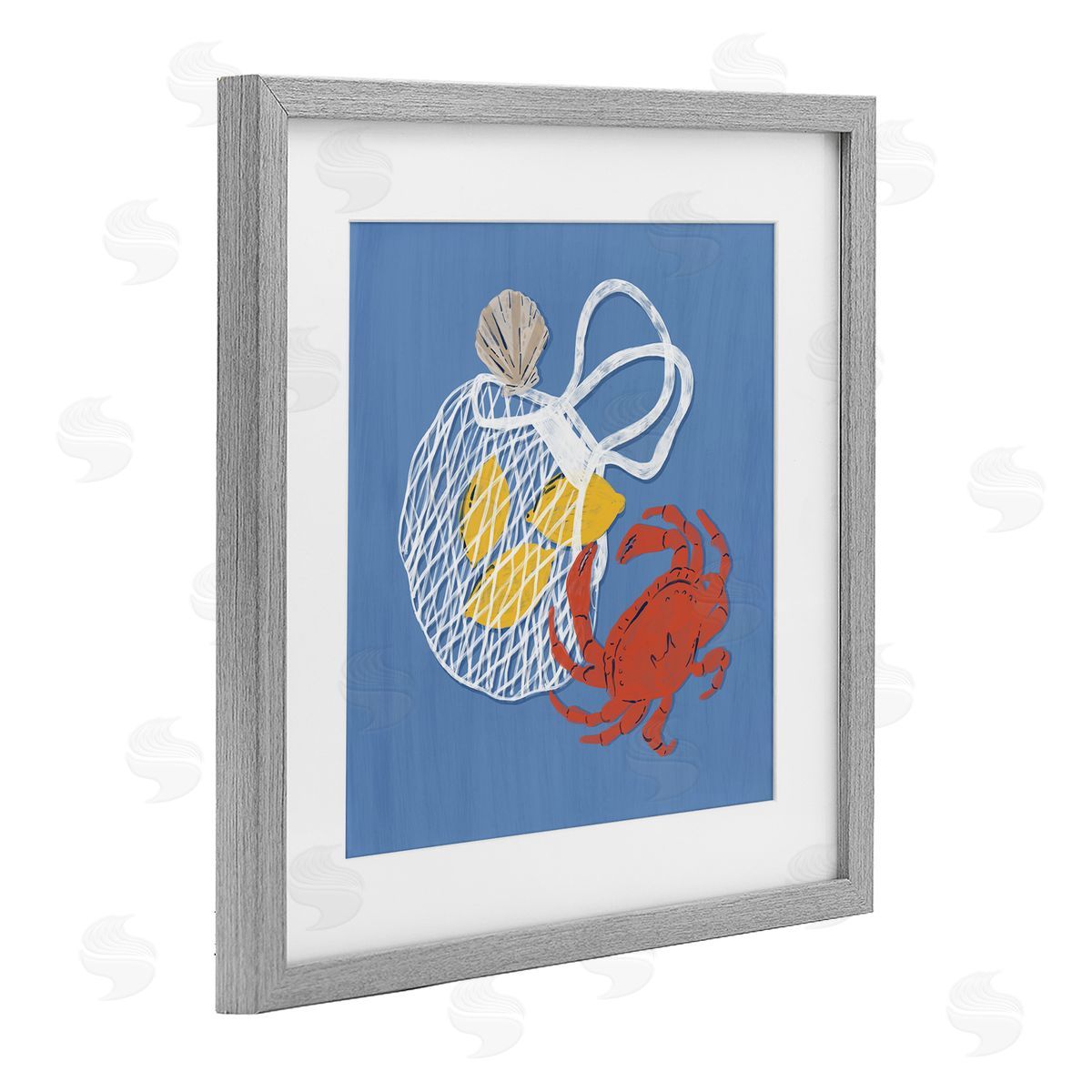 Krissy Mast Nautical Crab & Lemons Canvas Wall Art Print