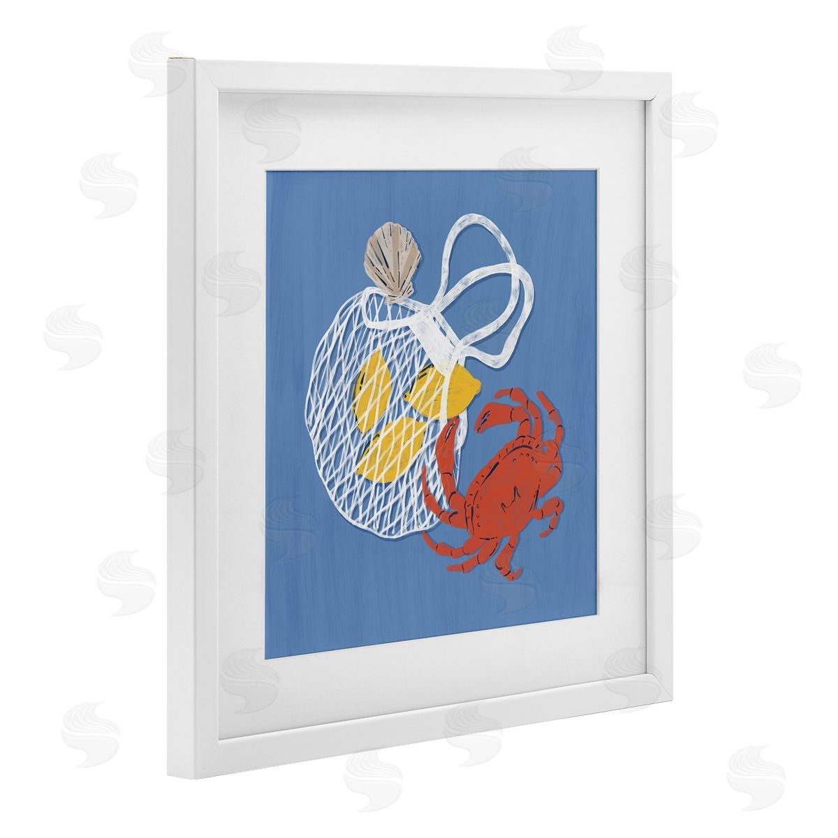 Krissy Mast Nautical Crab & Lemons Canvas Wall Art Print