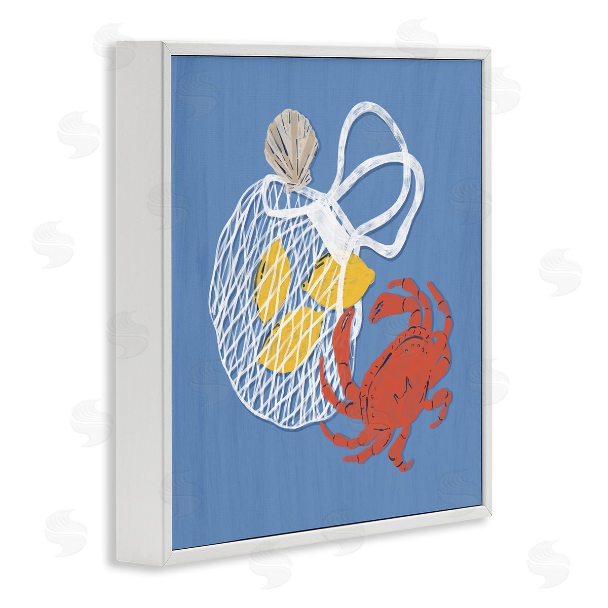 Krissy Mast Nautical Crab & Lemons Canvas Wall Art Print