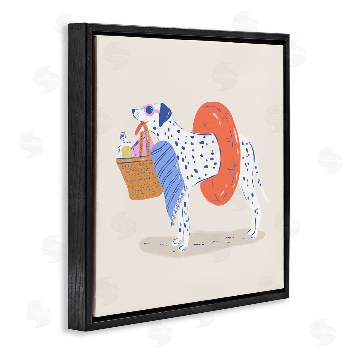 Krissy Mast Beach Bag Floatie Dalmatian Canvas Wall Art Print