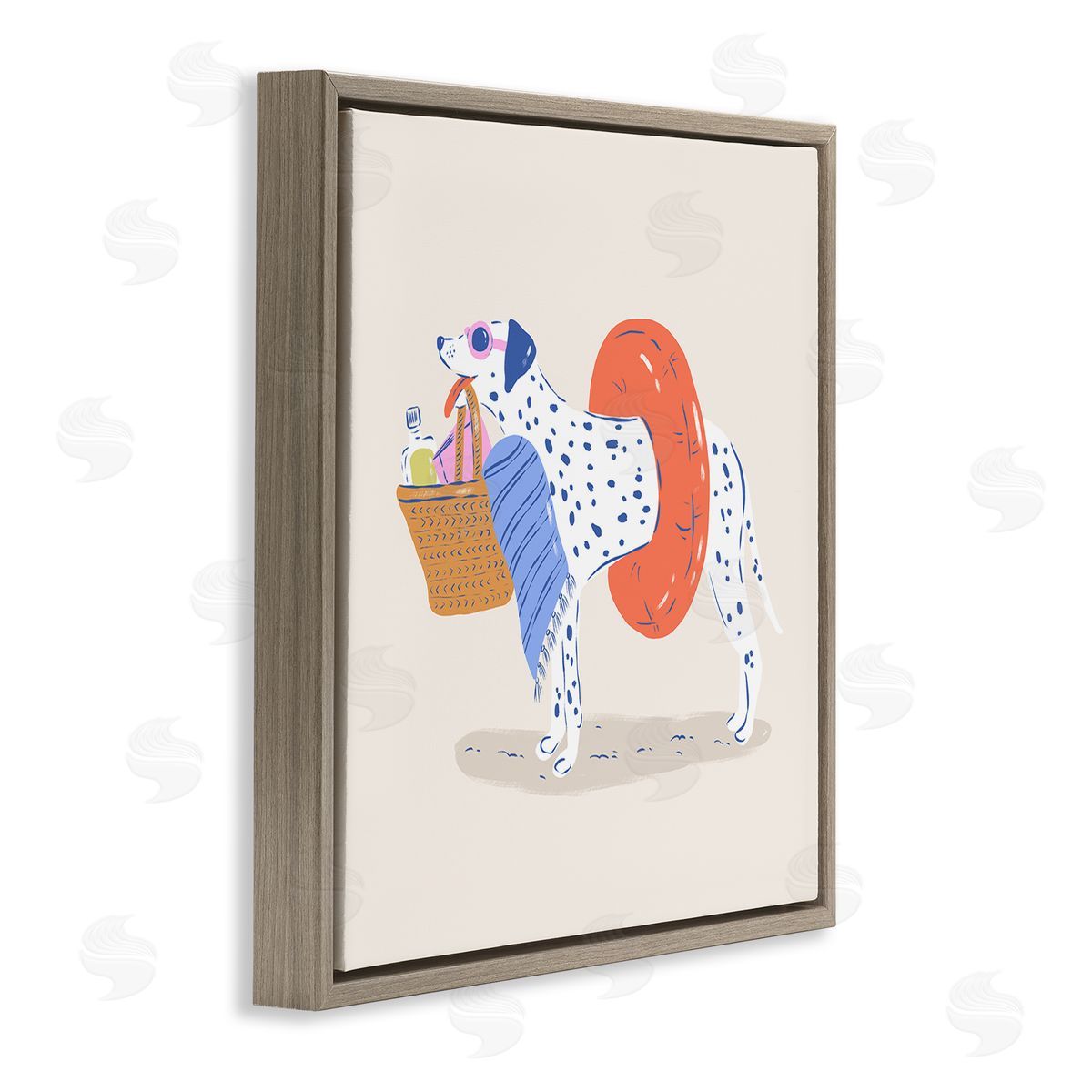 Krissy Mast Beach Bag Floatie Dalmatian Canvas Wall Art Print