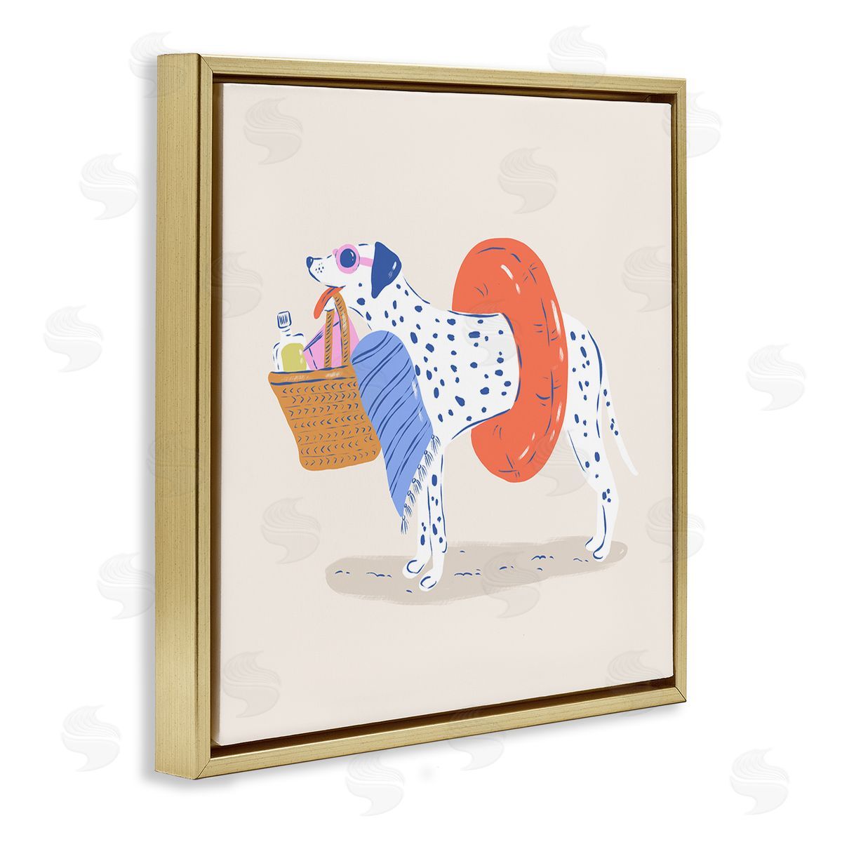 Krissy Mast Beach Bag Floatie Dalmatian Canvas Wall Art Print
