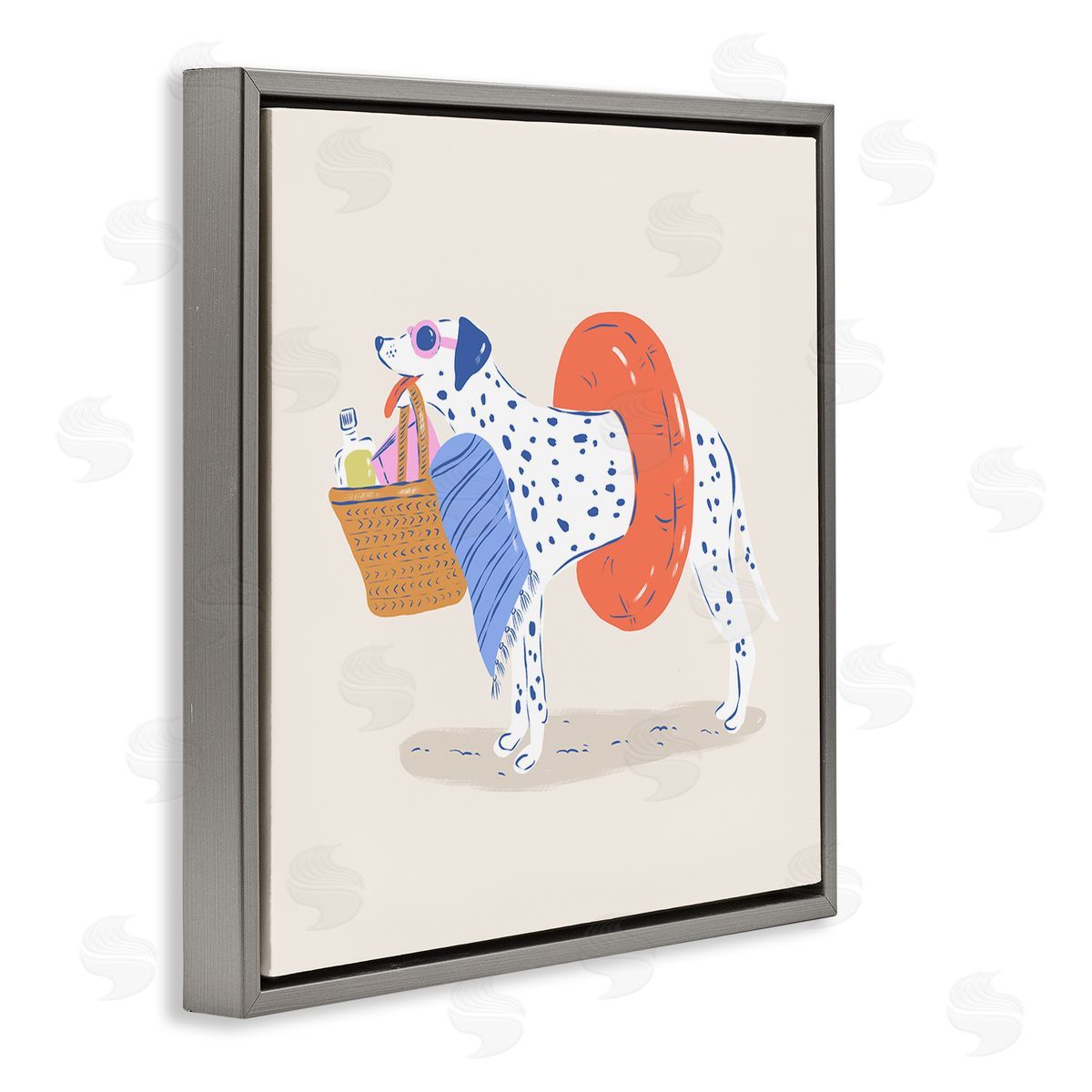 Krissy Mast Beach Bag Floatie Dalmatian Canvas Wall Art Print