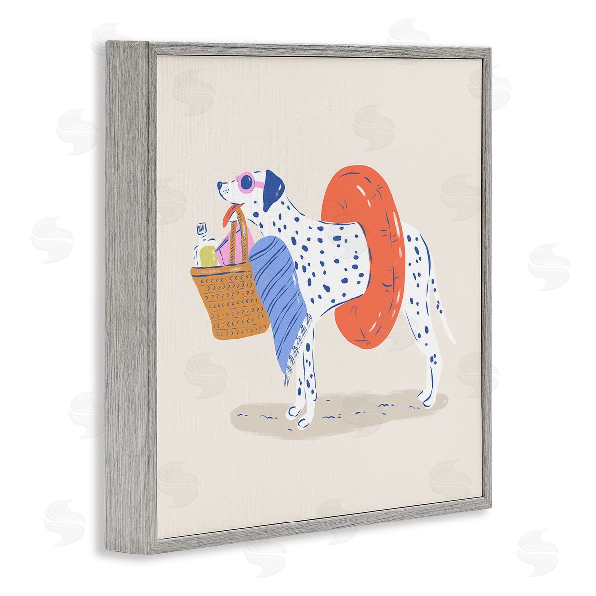 Krissy Mast Beach Bag Floatie Dalmatian Canvas Wall Art Print
