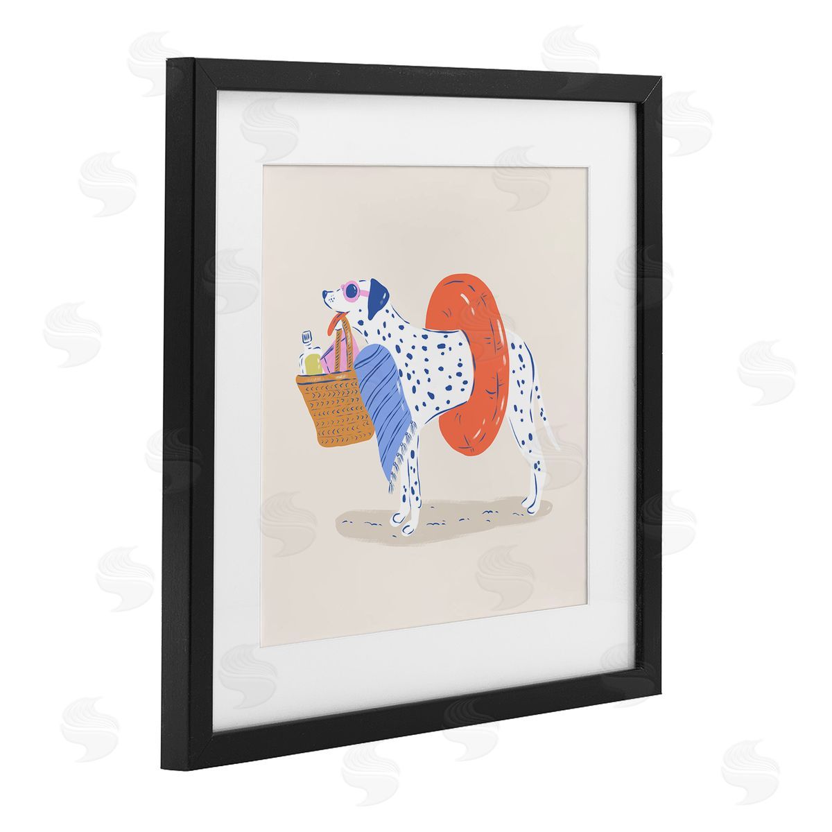 Krissy Mast Beach Bag Floatie Dalmatian Canvas Wall Art Print