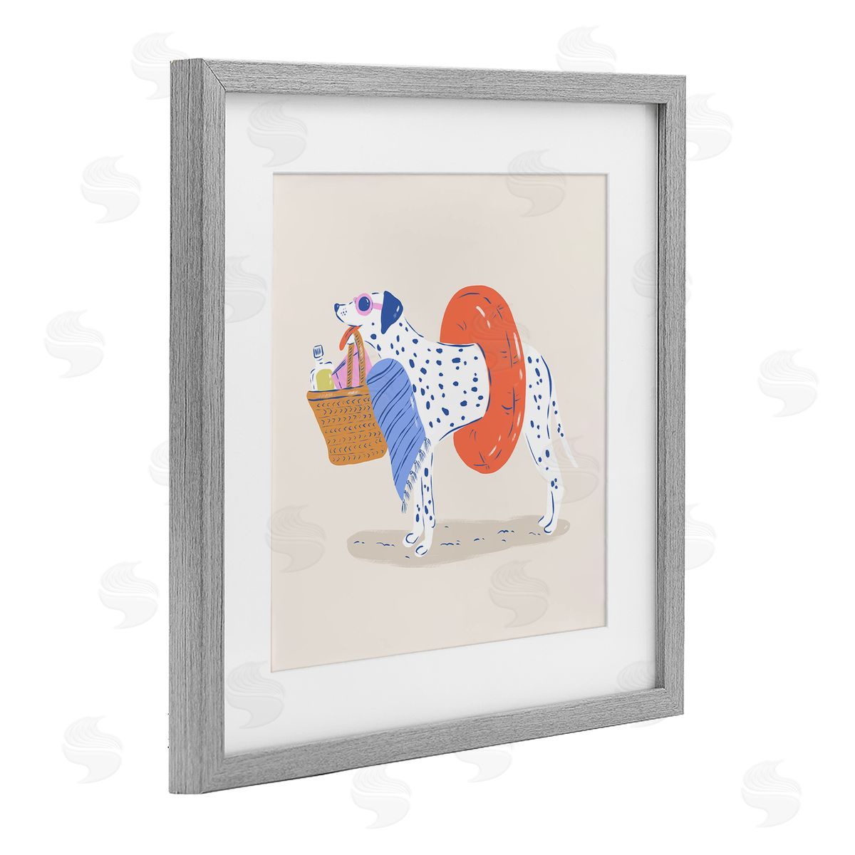 Krissy Mast Beach Bag Floatie Dalmatian Canvas Wall Art Print