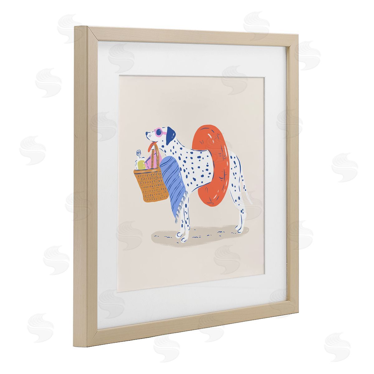 Krissy Mast Beach Bag Floatie Dalmatian Canvas Wall Art Print