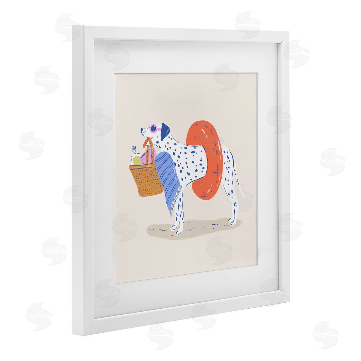 Krissy Mast Beach Bag Floatie Dalmatian Canvas Wall Art Print