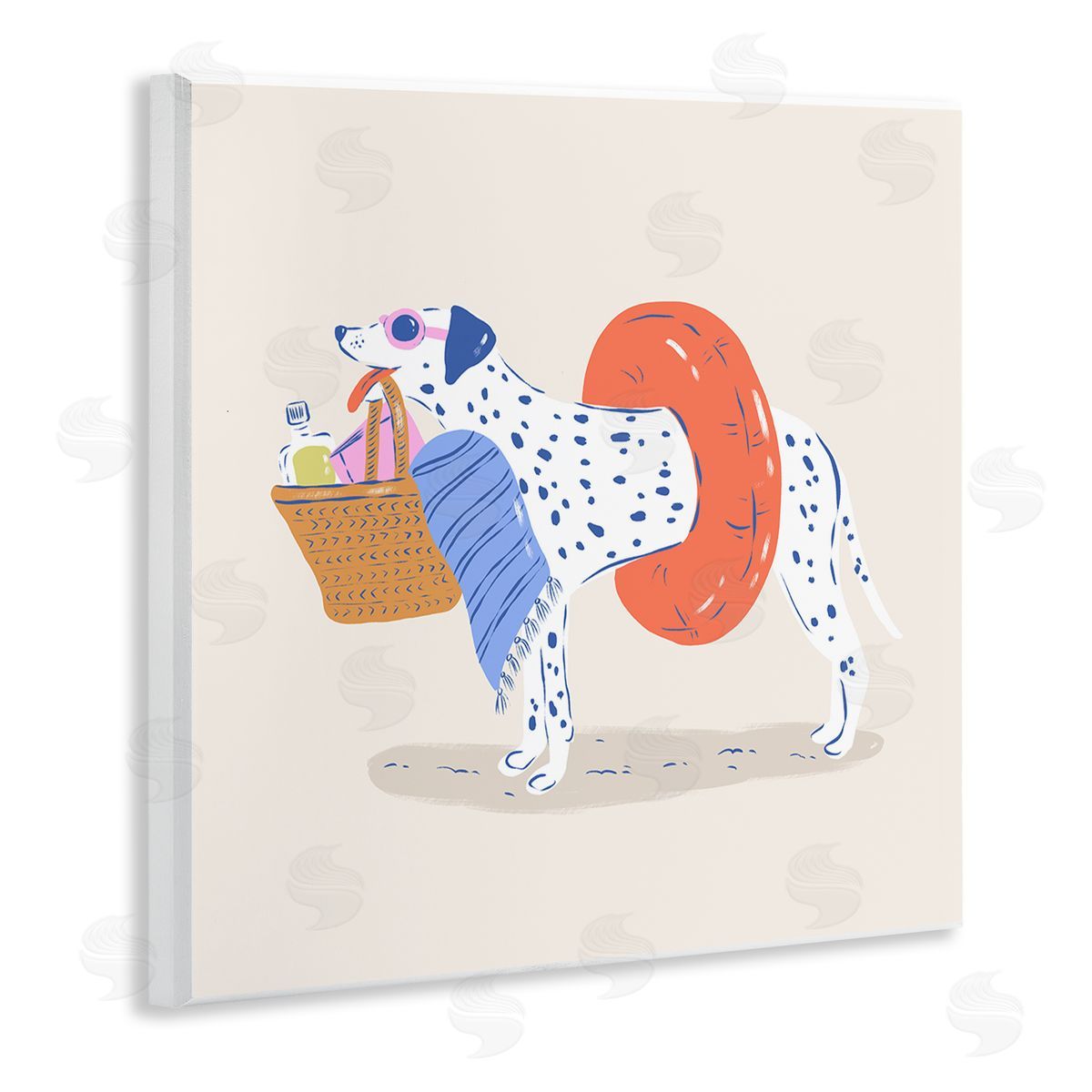 Krissy Mast Beach Bag Floatie Dalmatian Canvas Wall Art Print