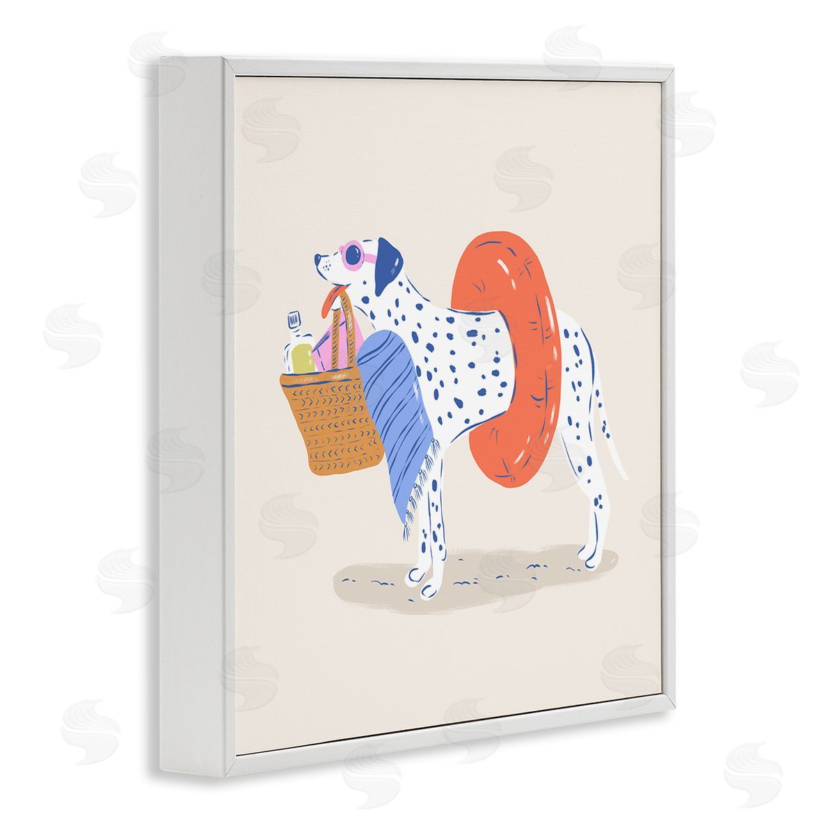 Krissy Mast Beach Bag Floatie Dalmatian Canvas Wall Art Print