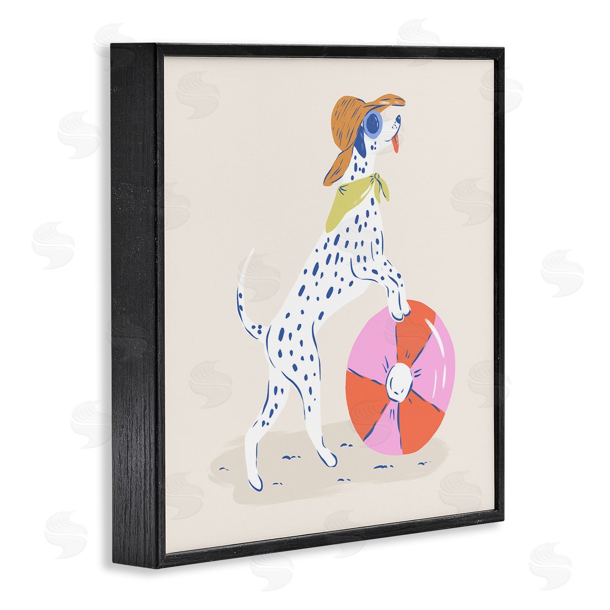Krissy Mast Beach Ball Dalmatian Canvas Wall Art Print