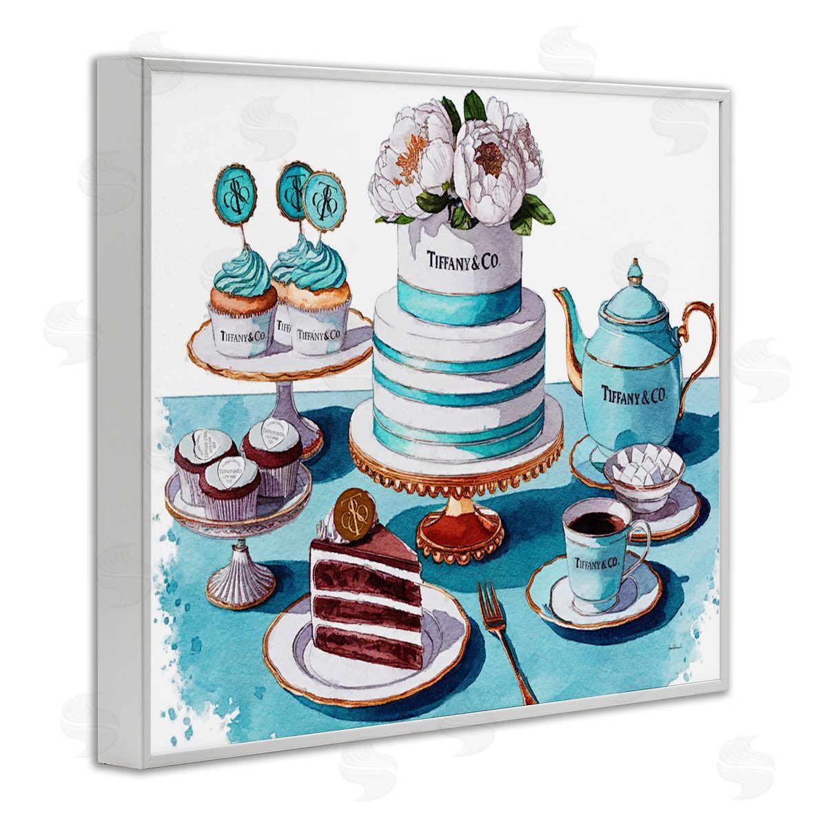 Amanda Greenwood Luxurious Glam Dessert Spread Canvas Wall Art Print