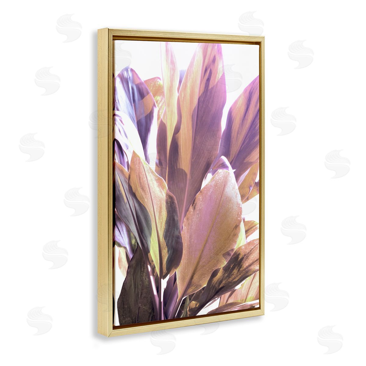 Gemma Bardot Tropical Lit Leaves Canvas Wall Art Print