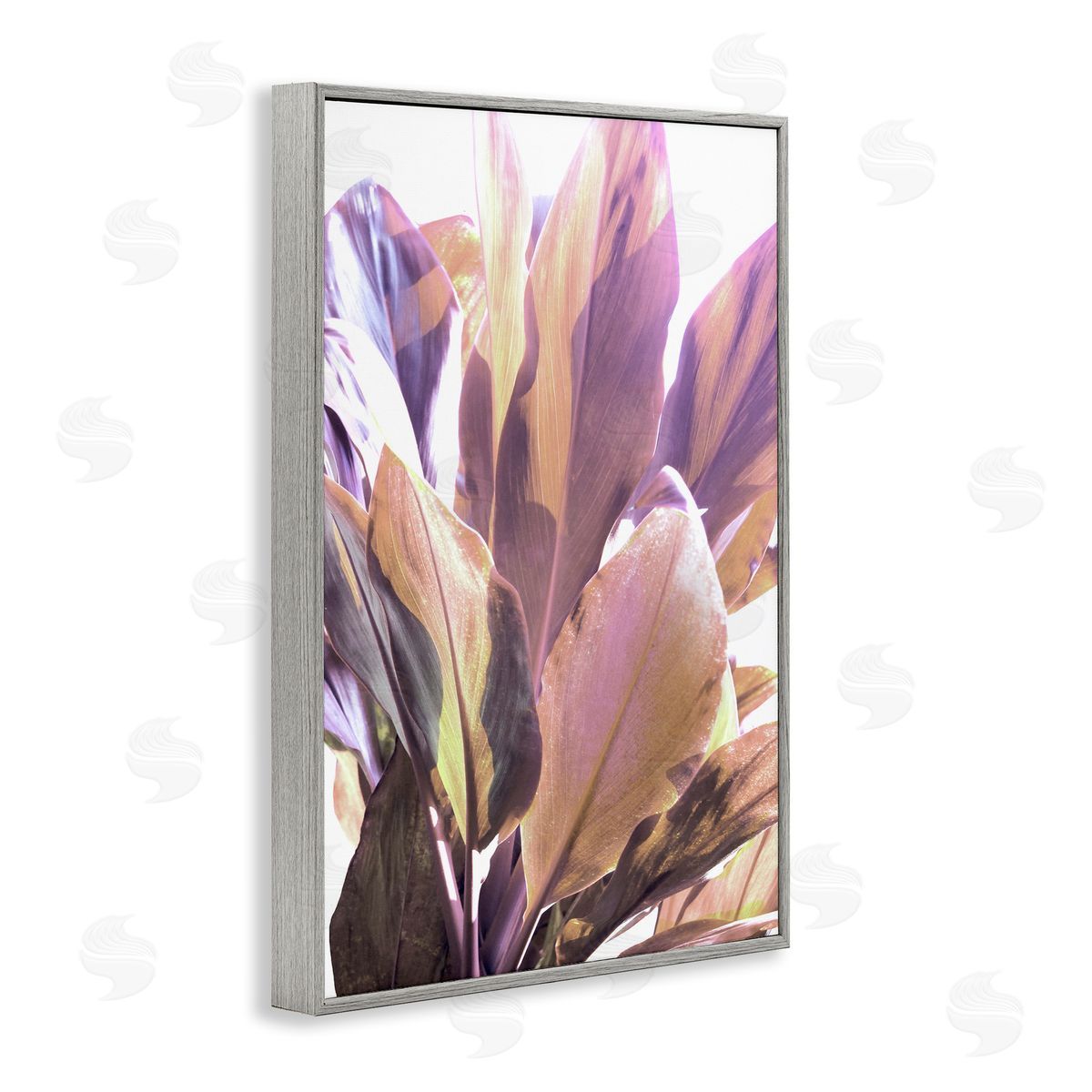 Gemma Bardot Tropical Lit Leaves Canvas Wall Art Print