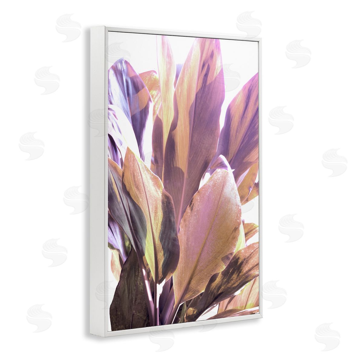 Gemma Bardot Tropical Lit Leaves Canvas Wall Art Print