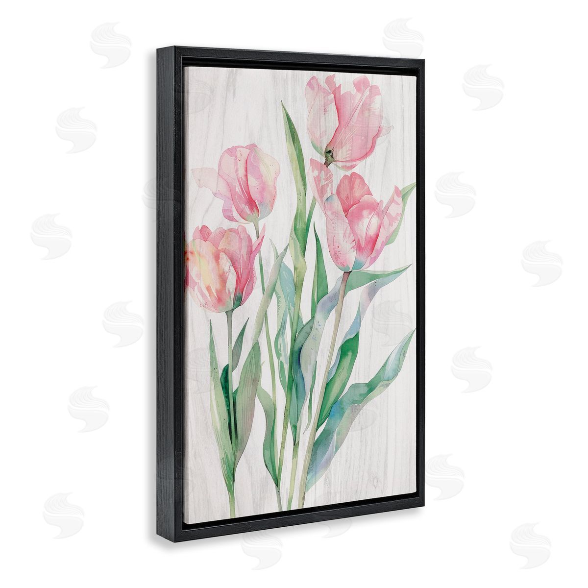 Maya Blooms Pink Tulip Blossoms Canvas Wall Art Print