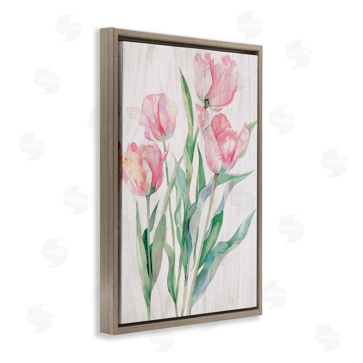 Maya Blooms Pink Tulip Blossoms Canvas Wall Art Print