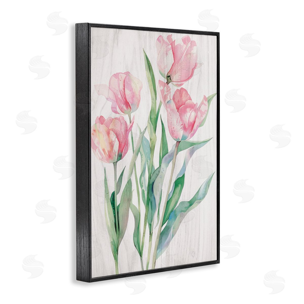 Maya Blooms Pink Tulip Blossoms Canvas Wall Art Print