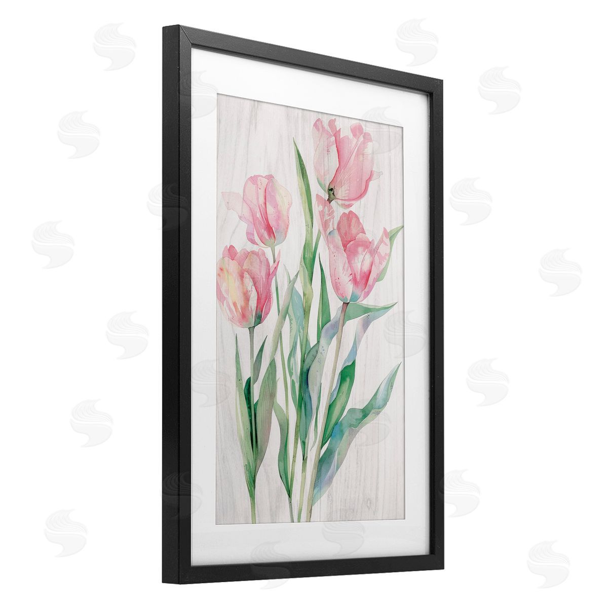 Maya Blooms Pink Tulip Blossoms Canvas Wall Art Print