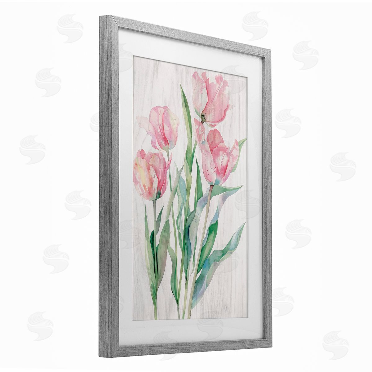 Maya Blooms Pink Tulip Blossoms Canvas Wall Art Print