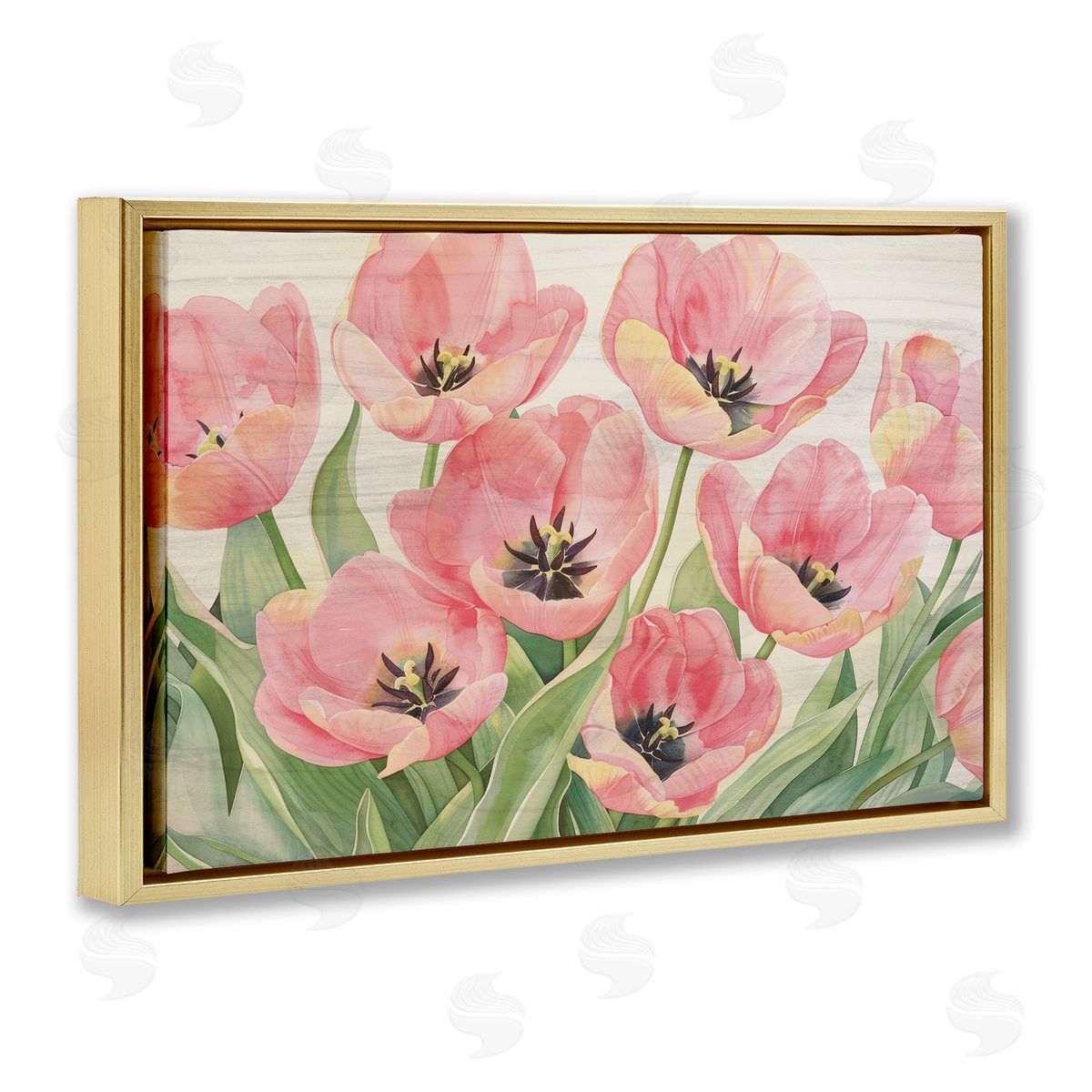 Maya Blooms Shabby Chic Poppy Garden Canvas Wall Art Print