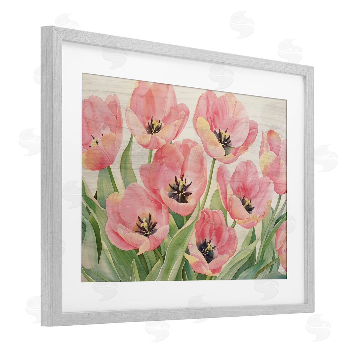 Maya Blooms Shabby Chic Poppy Garden Canvas Wall Art Print