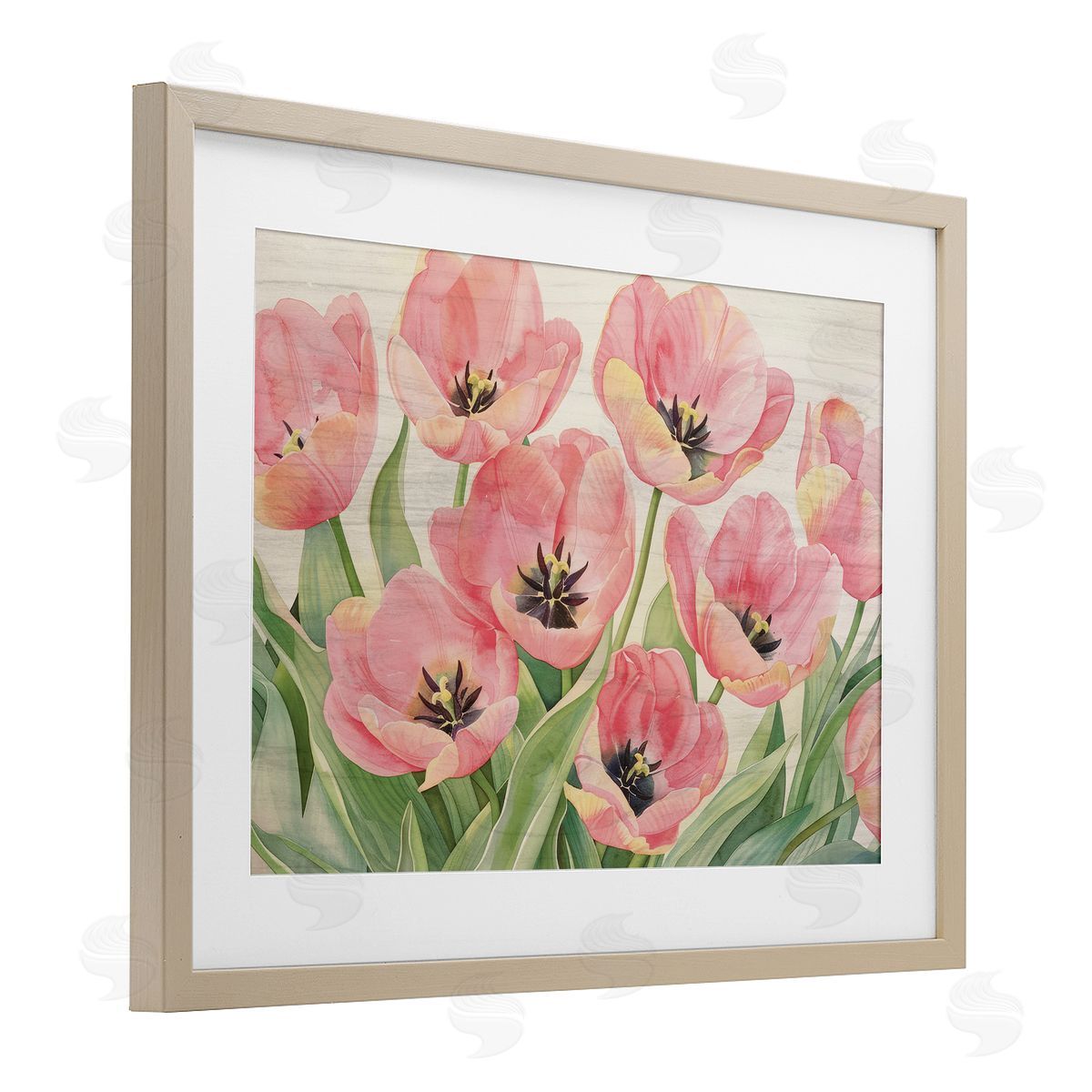 Maya Blooms Shabby Chic Poppy Garden Canvas Wall Art Print