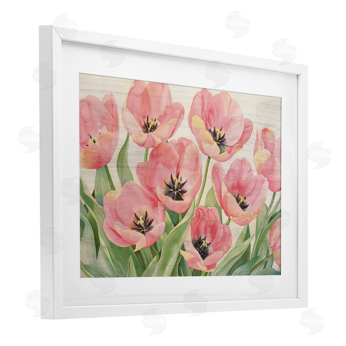 Maya Blooms Shabby Chic Poppy Garden Canvas Wall Art Print