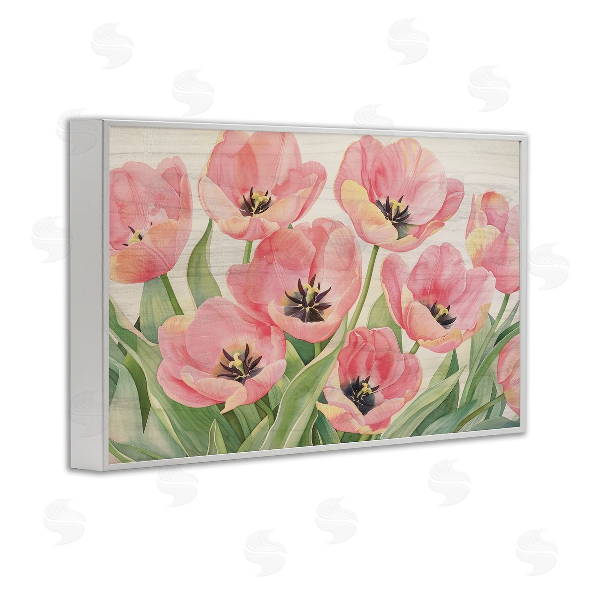 Maya Blooms Shabby Chic Poppy Garden Canvas Wall Art Print