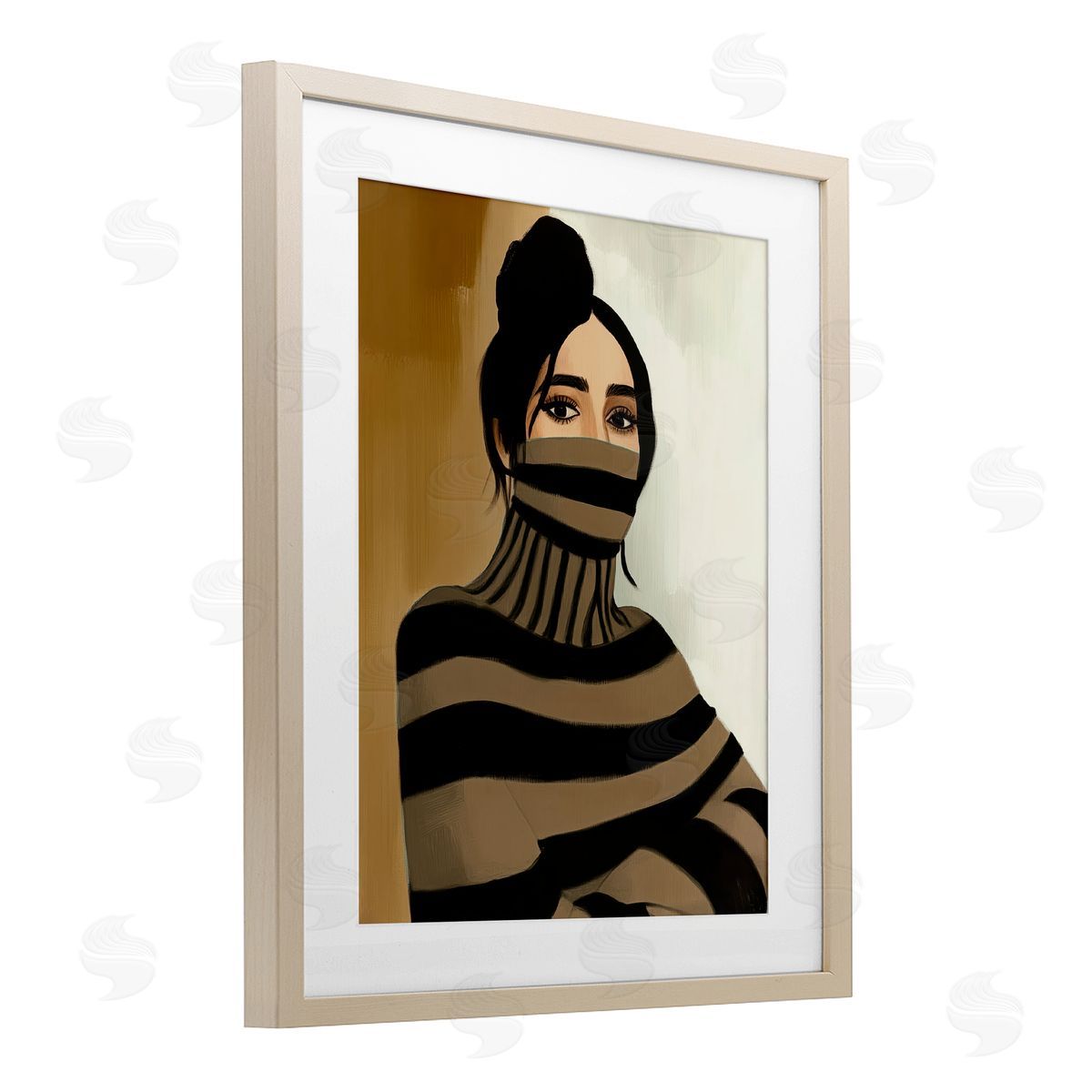 Annabelle Hall Turtleneck Fashionable Portrait Canvas Wall Art Print