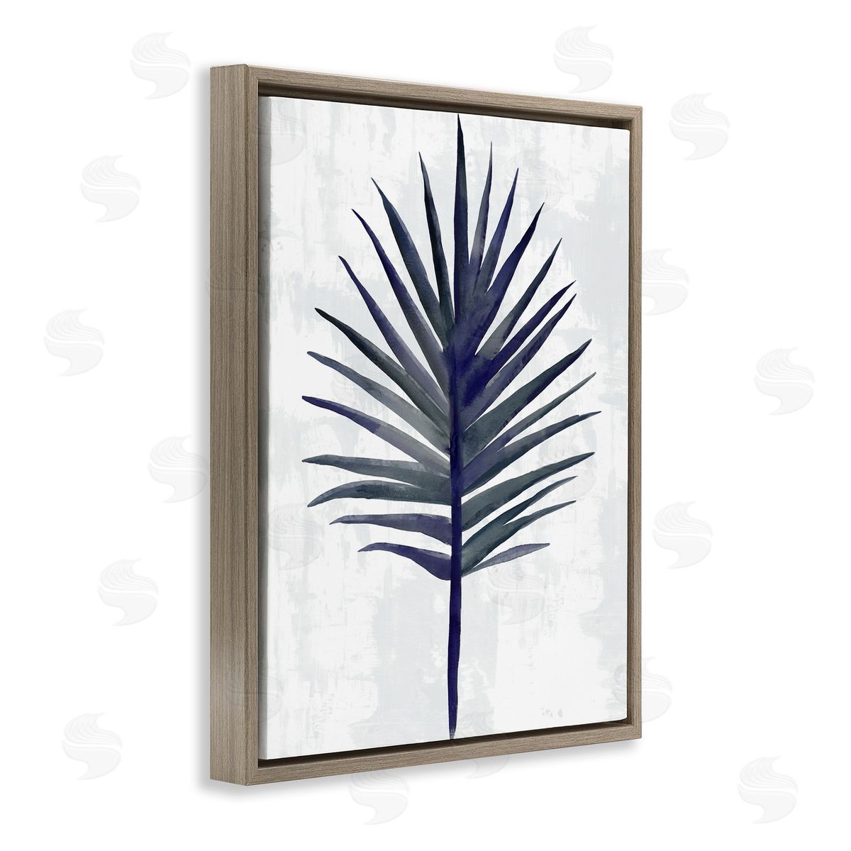 Christie Adams Navy Blue Fan Palm Canvas Wall Art Print