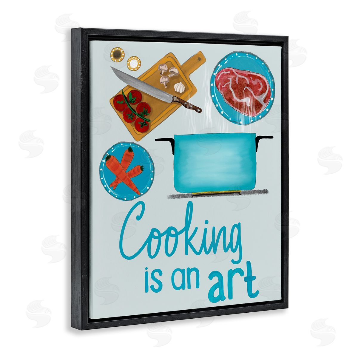 Christine Becker Cooking Is An Art Phrase Canvas Wall Art Print