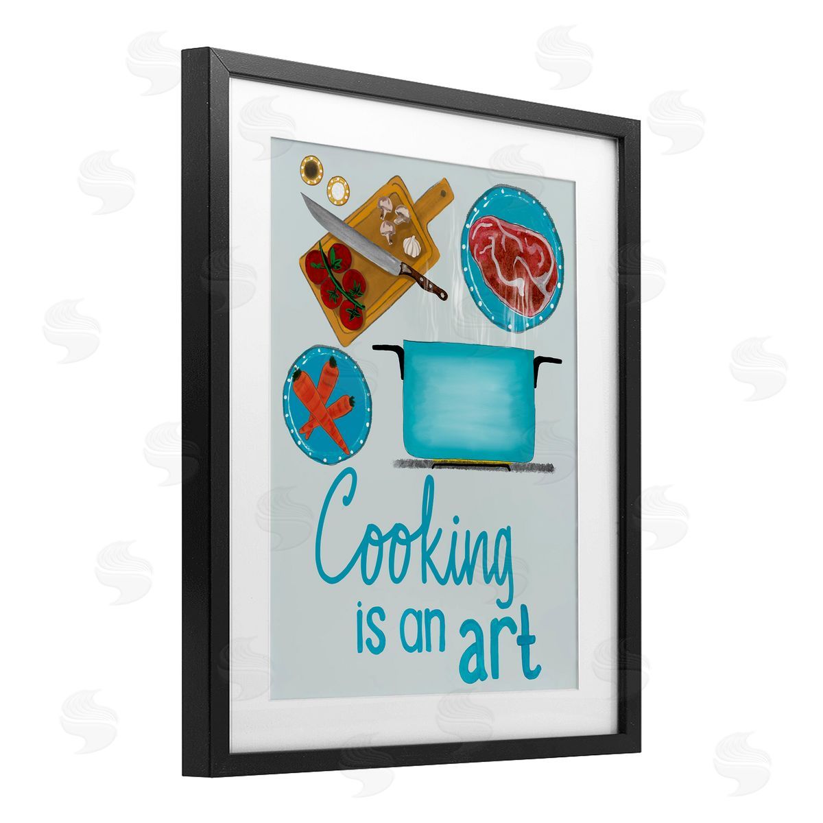Christine Becker Cooking Is An Art Phrase Canvas Wall Art Print