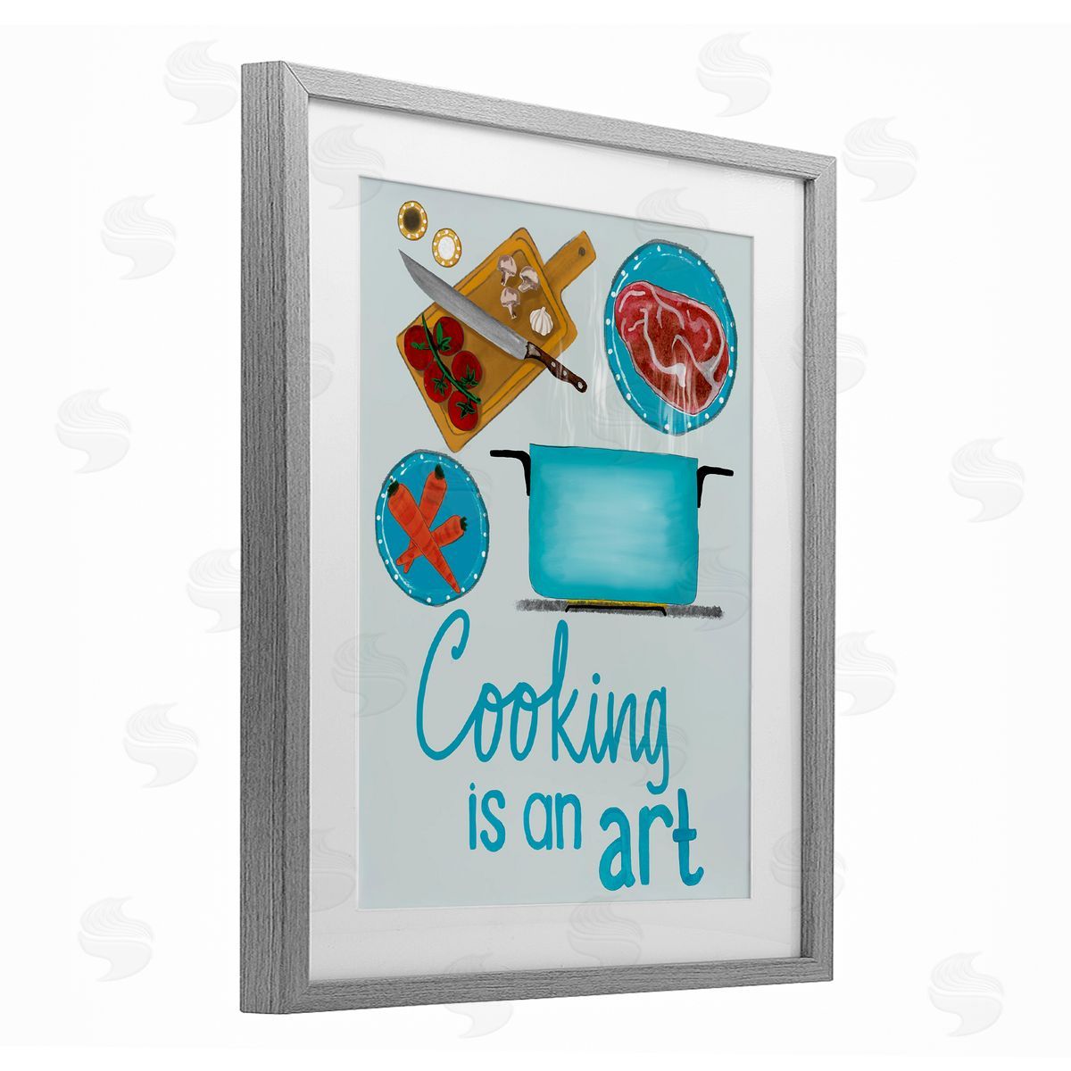 Christine Becker Cooking Is An Art Phrase Canvas Wall Art Print