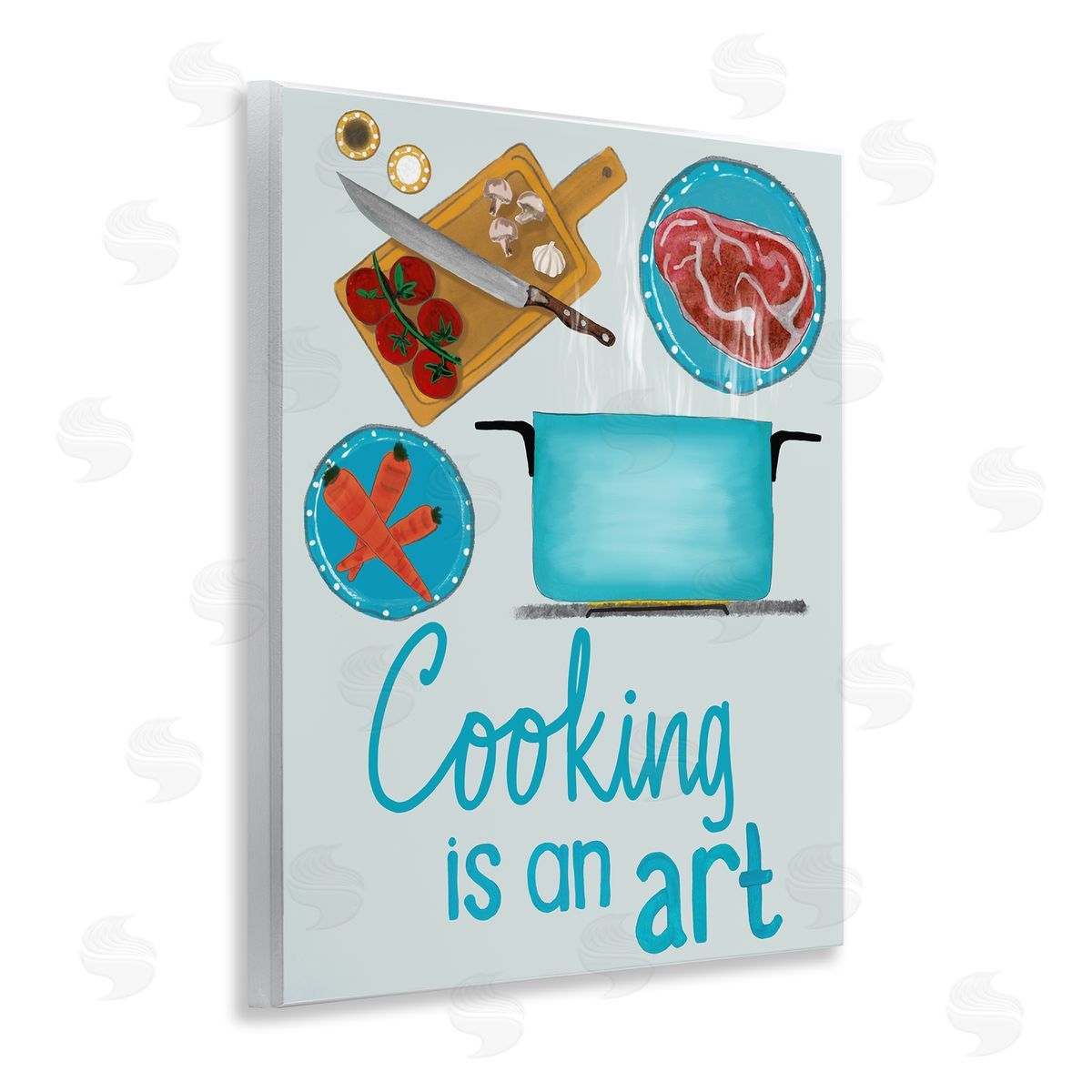 Christine Becker Cooking Is An Art Phrase Canvas Wall Art Print