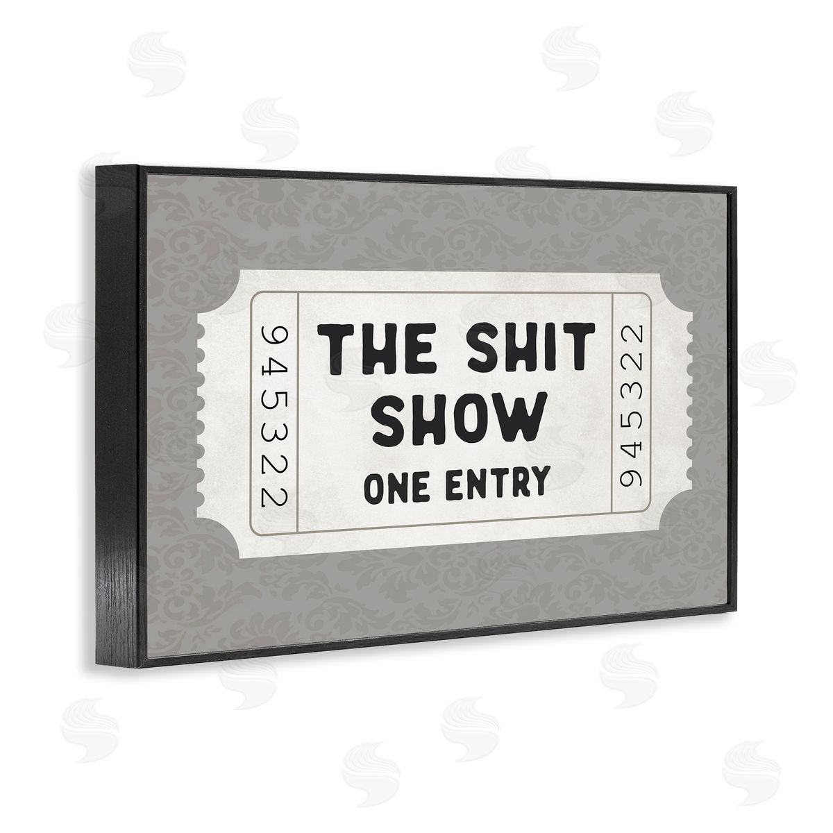 Lettered and Lined Sh*t Show Entry Ticket Canvas Wall Art Print