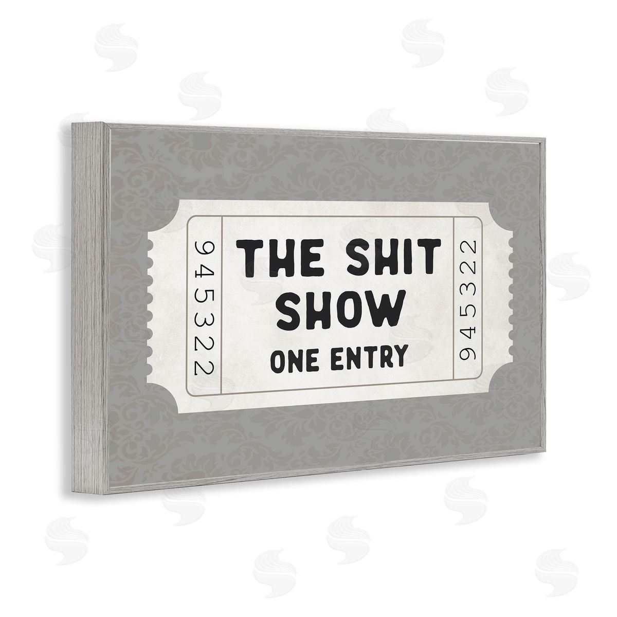 Lettered and Lined Sh*t Show Entry Ticket Canvas Wall Art Print