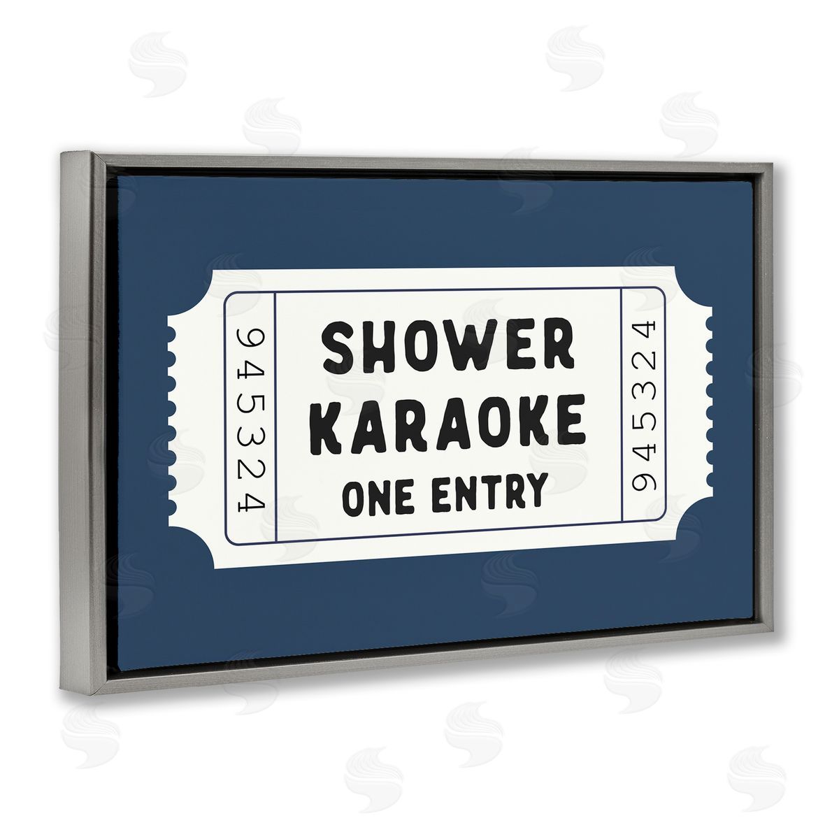Lettered and Lined Shower Karaoke Bathroom Humor Canvas Wall Art Print