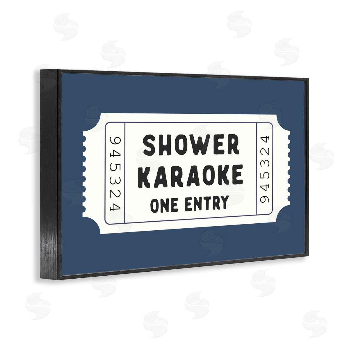 Lettered and Lined Shower Karaoke Bathroom Humor Canvas Wall Art Print