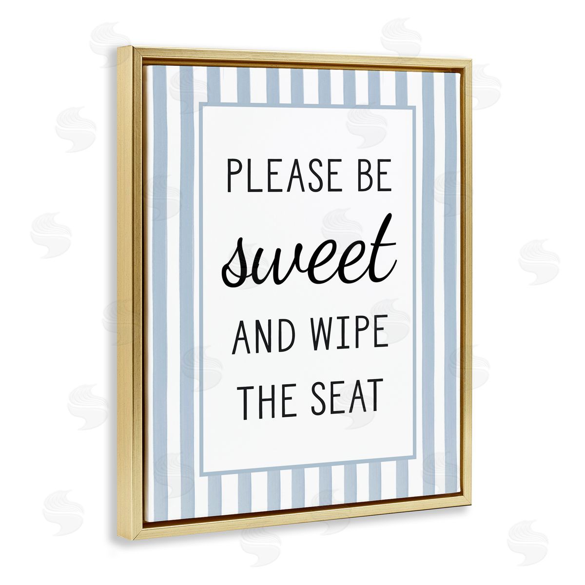 Lettered and Lined Be Sweet & Wipe Seat Canvas Wall Art Print
