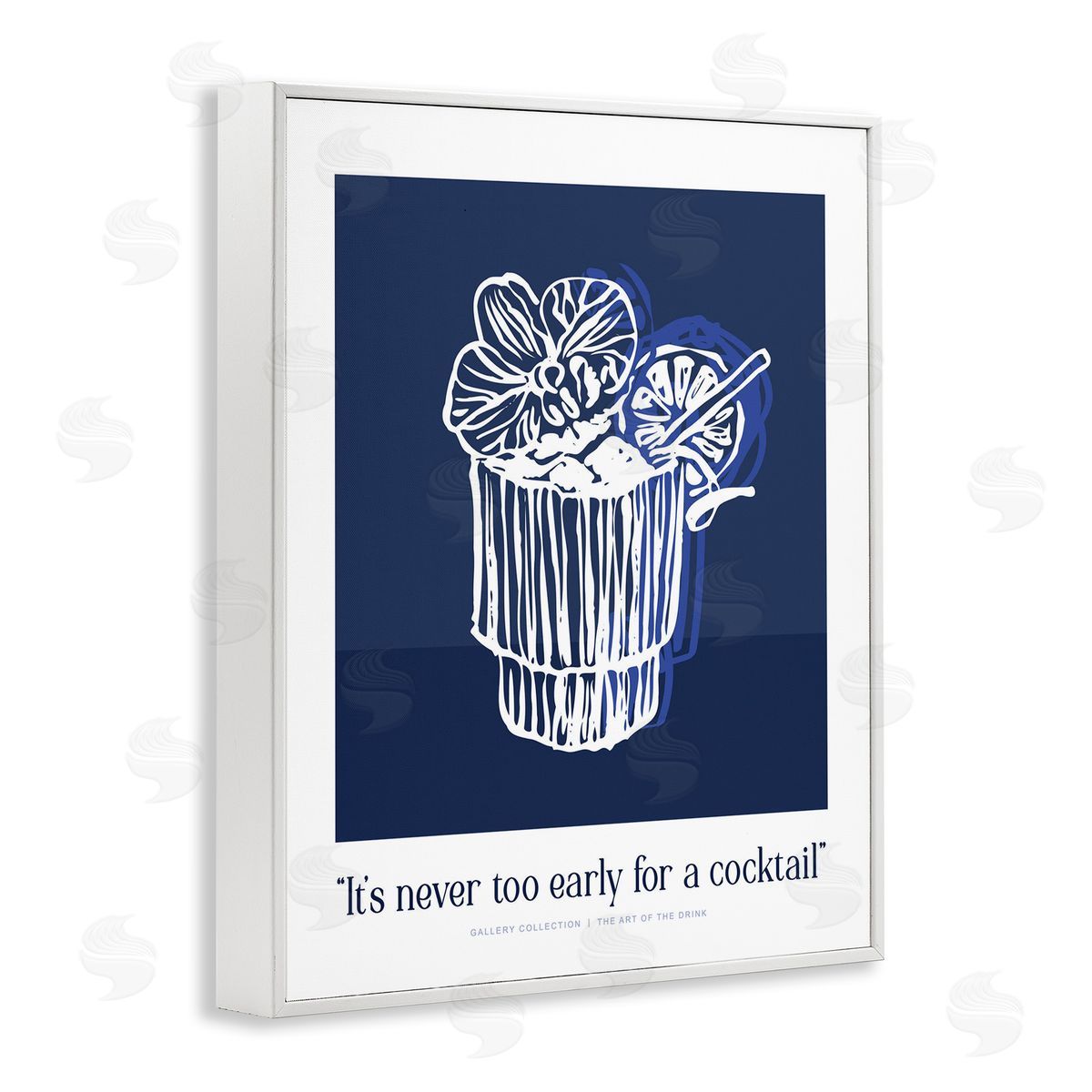 Lettered and Lined Never Too Early Drink Canvas Wall Art Print