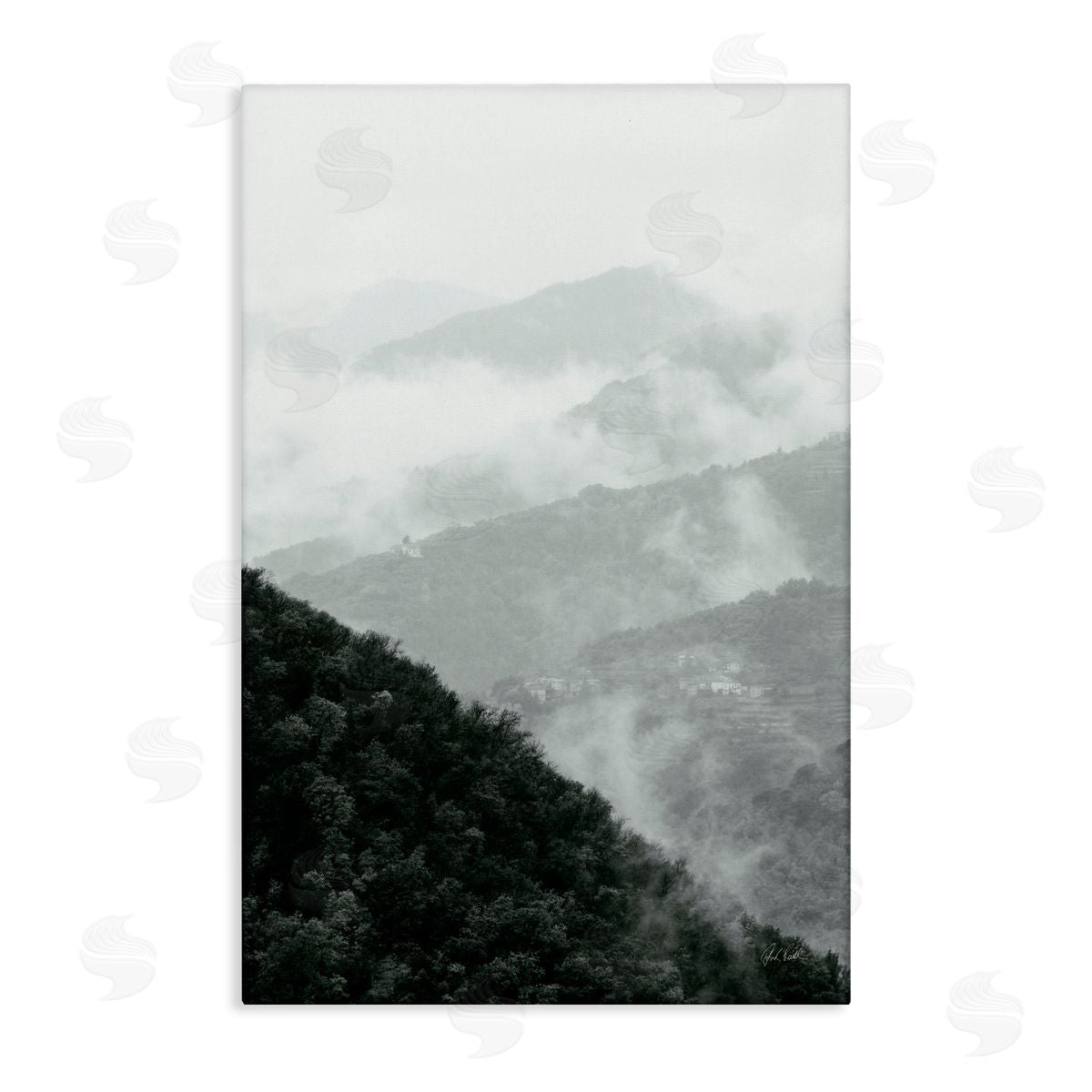 Deborah Revell Morning Mist Forest Canvas Wall Art Print
