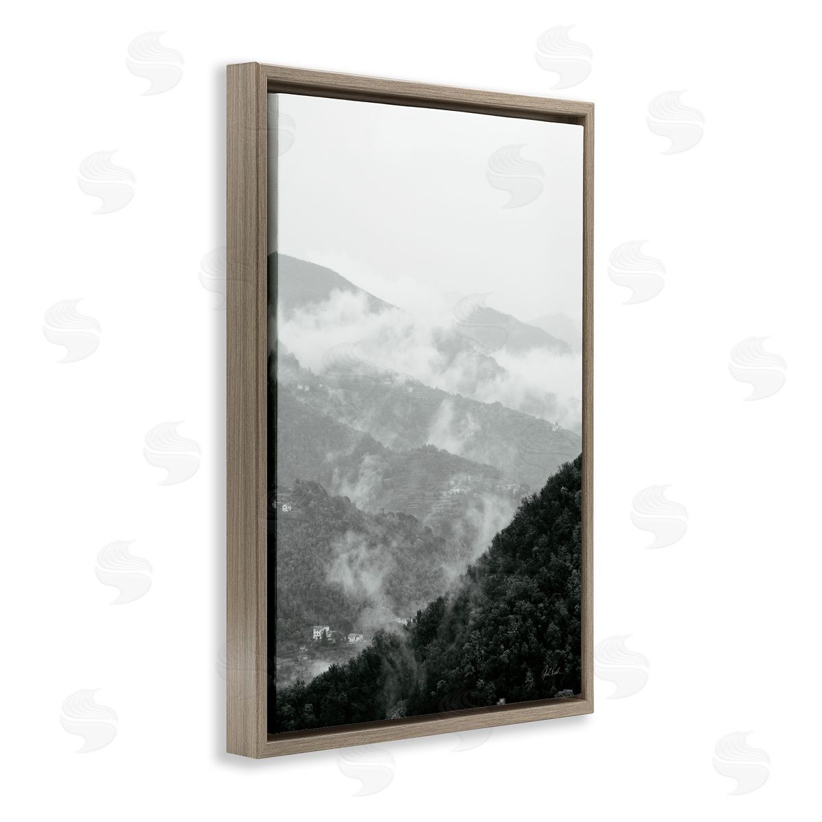 Deborah Revell Morning Mist Hillside Canvas Wall Art Print