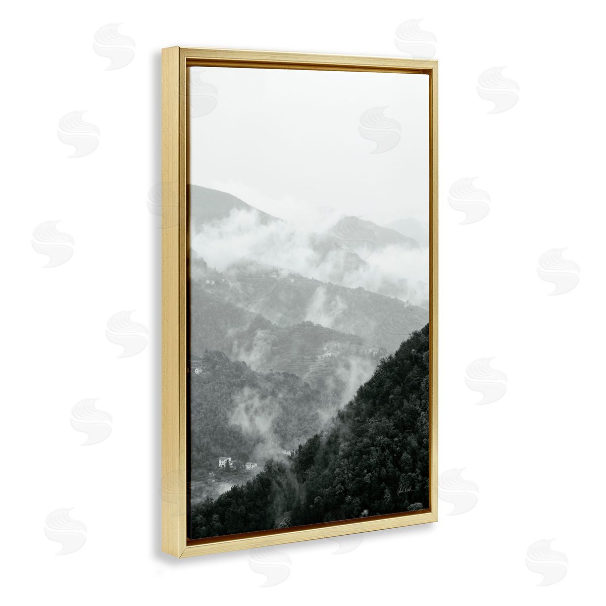 Deborah Revell Morning Mist Hillside Canvas Wall Art Print